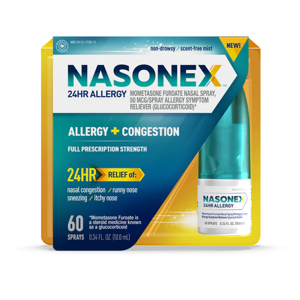 Nasonex 24HR Allergy Relief Nasal Spray, Non-Drowsy Allergy Medicine